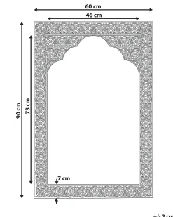 Online Beliani Specchio PALI 60 cm 90 cm Metallo Oro