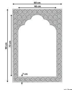 Clearance Beliani Specchio PALI 60 cm 90 cm Metallo Rame