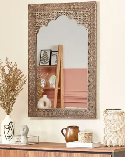 Clearance Beliani Specchio PALI 60 cm 90 cm Metallo Rame
