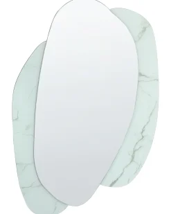 Outlet Beliani Specchio PANNES 80 cm 117 cm Azzurro Marrone Nero