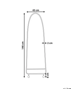 Hot Beliani Specchio PARNAY 45 cm 146 cm Metallo oliva Verde