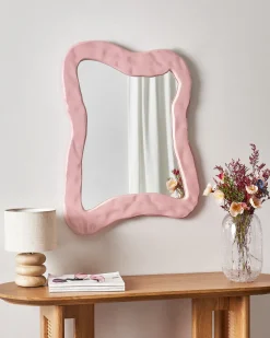 Outlet Beliani Specchio PENCRAN 60 cm 80 cm Rosa