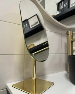 Best Beliani Specchio per make-up CANTAL Oro