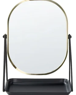 Sale Beliani Specchio per make-up CORREZE Oro Nero Oro