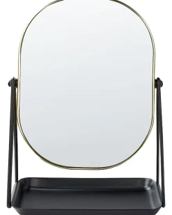 Sale Beliani Specchio per make-up CORREZE Oro Nero Oro