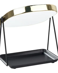 Sale Beliani Specchio per make-up CORREZE Oro Nero Oro