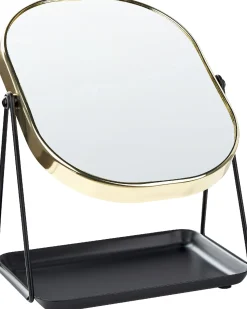 Sale Beliani Specchio per make-up CORREZE Oro Nero Oro