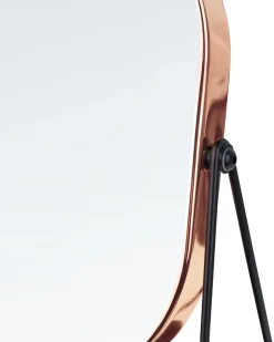 Outlet Beliani Specchio per make-up CORREZE Oro rosa Oro rosa Nero