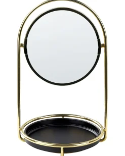 Sale Beliani Specchio per make-up INDRE Oro Nero Oro