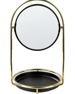 Sale Beliani Specchio per make-up INDRE Oro Nero Oro