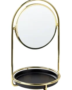Sale Beliani Specchio per make-up INDRE Oro Nero Oro