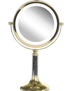 Hot Beliani Specchio per make-up LED BAIXAS Oro Oro Nero