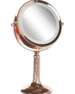 Sale Beliani Specchio per make-up LED BAIXAS Oro rosa