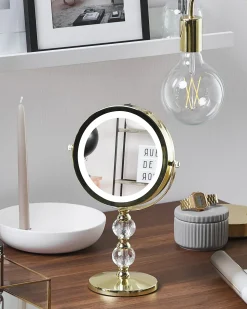 Best Beliani Specchio per make-up LED CLAIRA Oro