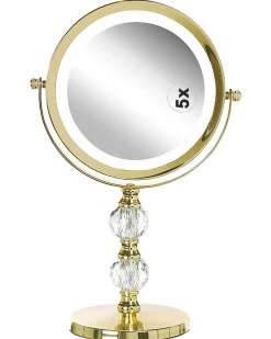 Best Beliani Specchio per make-up LED CLAIRA Oro