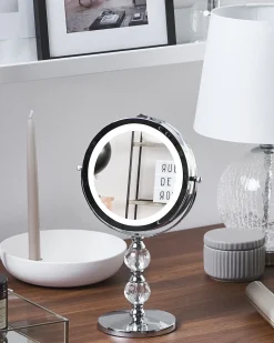 Sale Beliani Specchio per make-up LED CLAIRA Argento