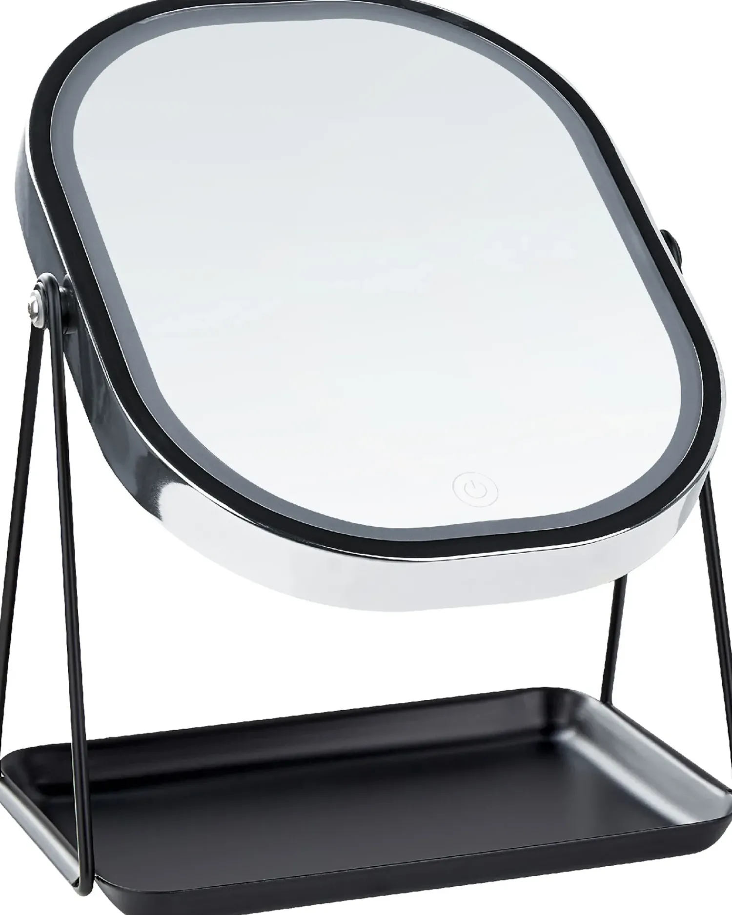 Best Beliani Specchio per make-up LED DORDOGNE Argento Argento Nero