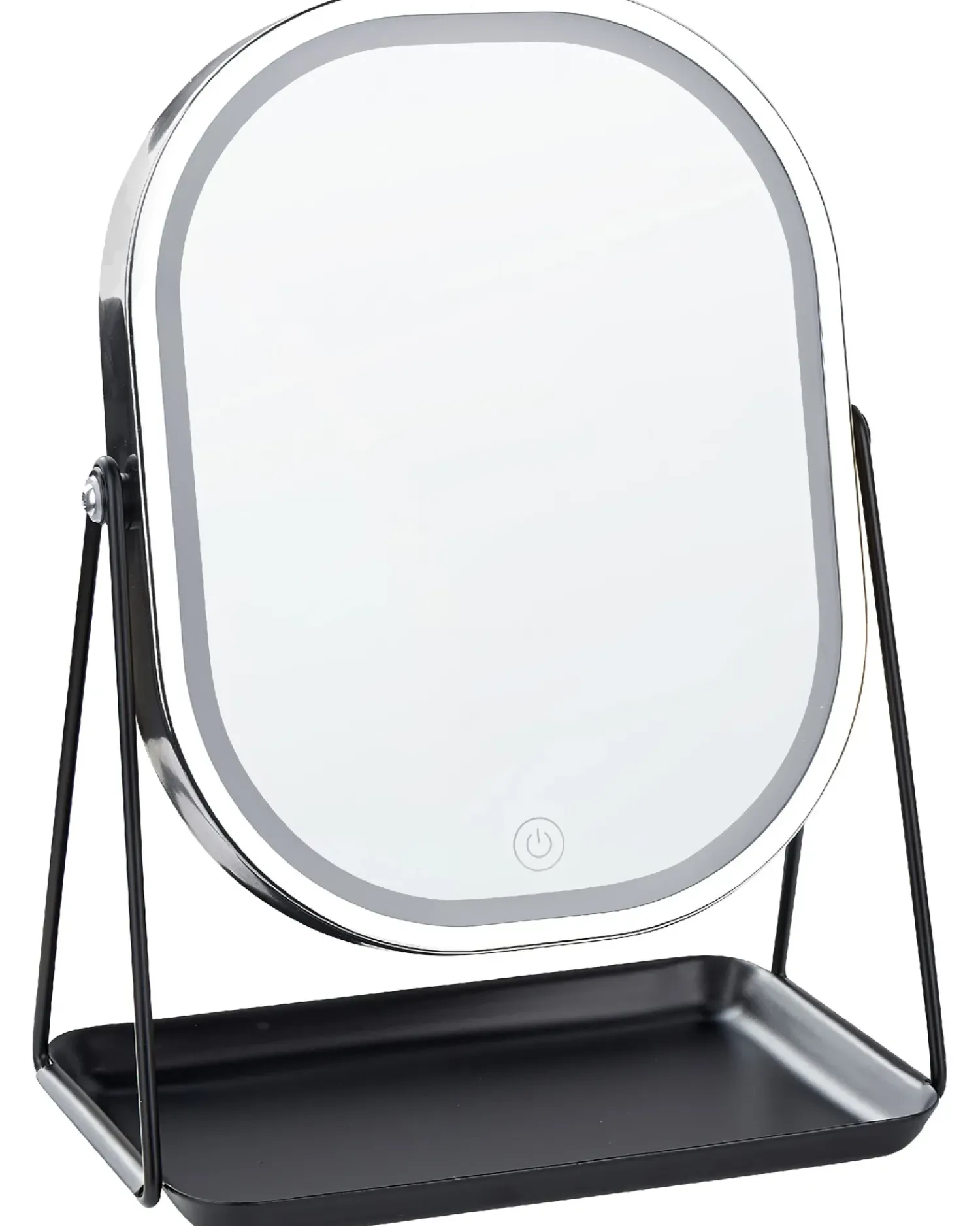 Best Beliani Specchio per make-up LED DORDOGNE Argento Argento Nero