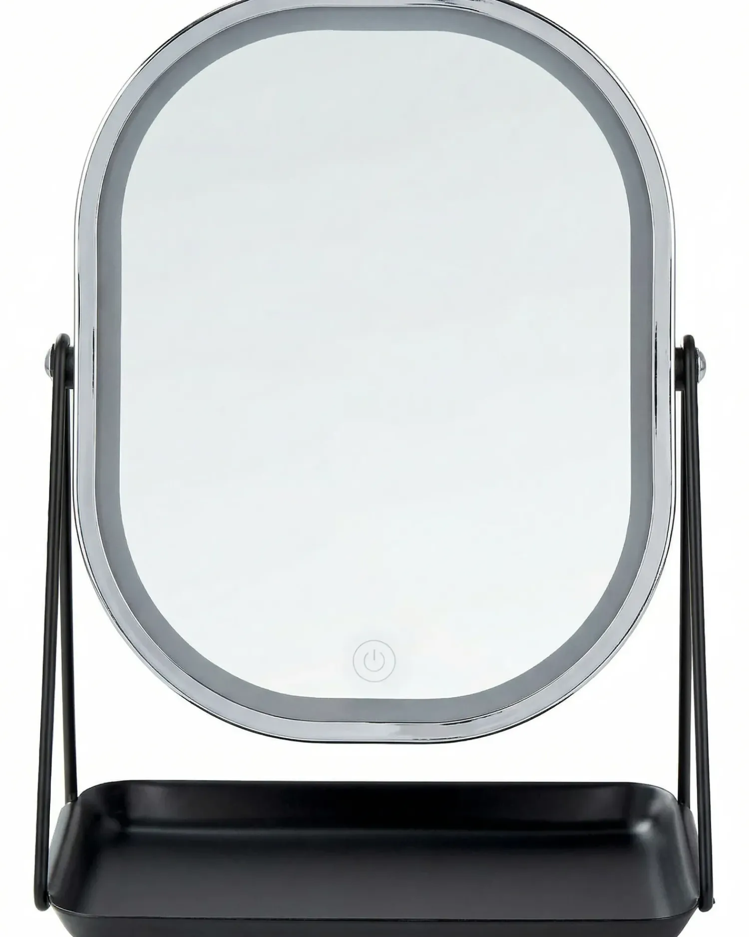Best Beliani Specchio per make-up LED DORDOGNE Argento Argento Nero