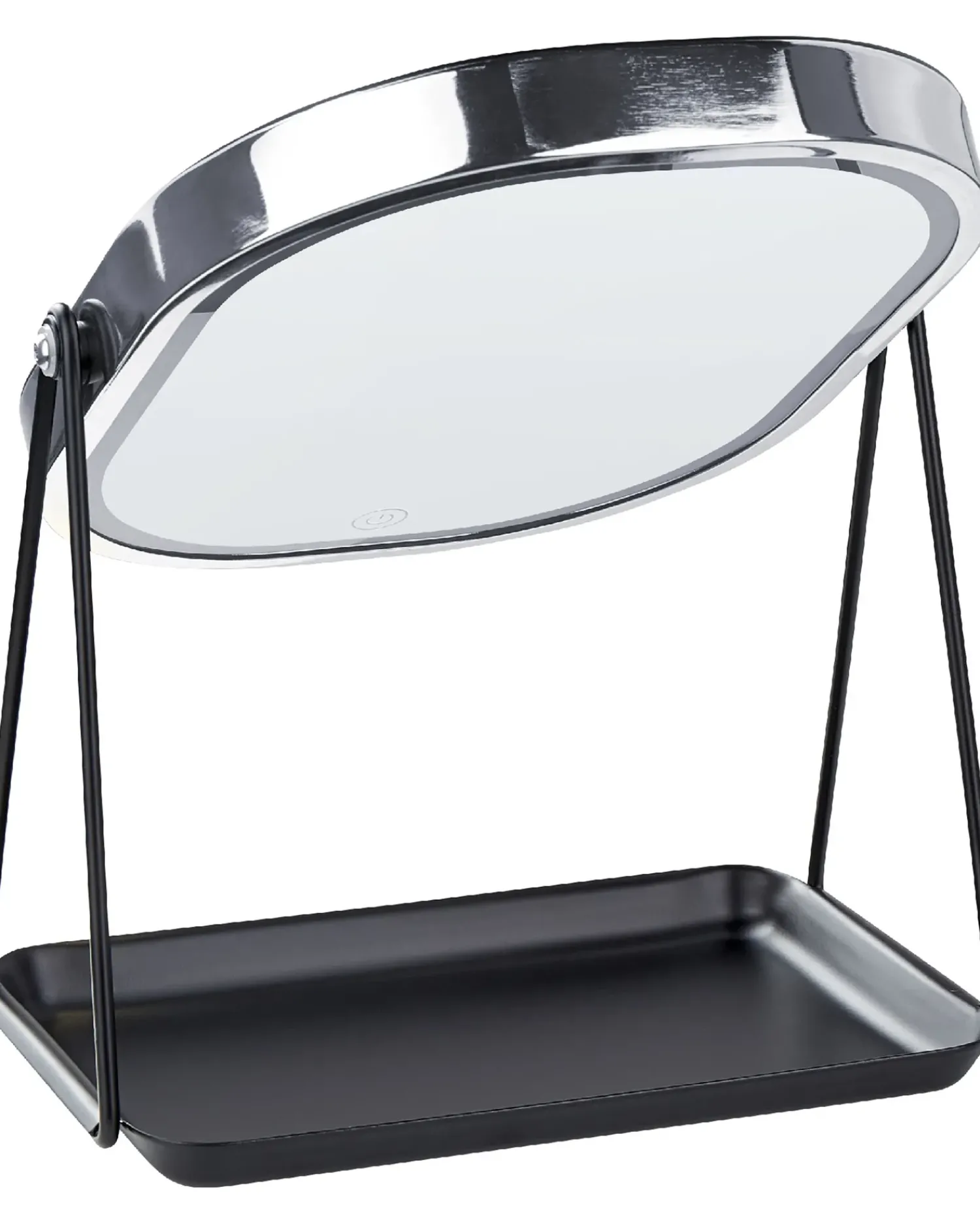 Best Beliani Specchio per make-up LED DORDOGNE Argento Argento Nero