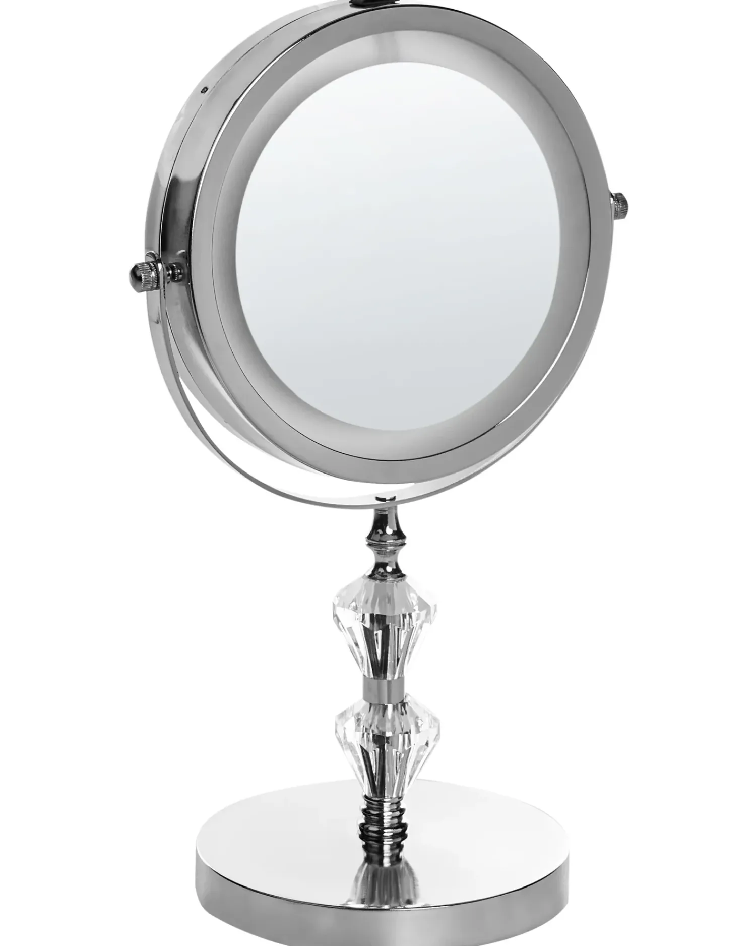 Clearance Beliani Specchio per make-up LED LAON Argento