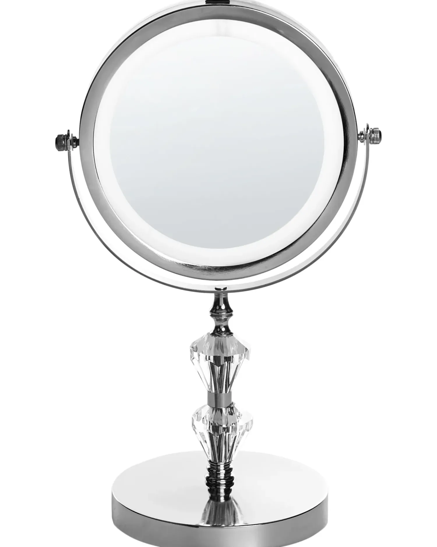 Clearance Beliani Specchio per make-up LED LAON Argento