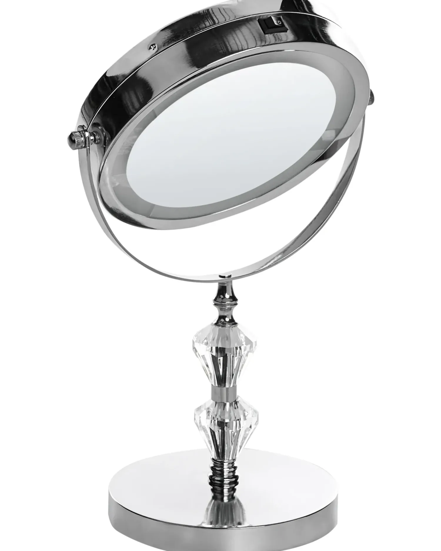 Clearance Beliani Specchio per make-up LED LAON Argento
