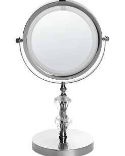 Clearance Beliani Specchio per make-up LED LAON Argento