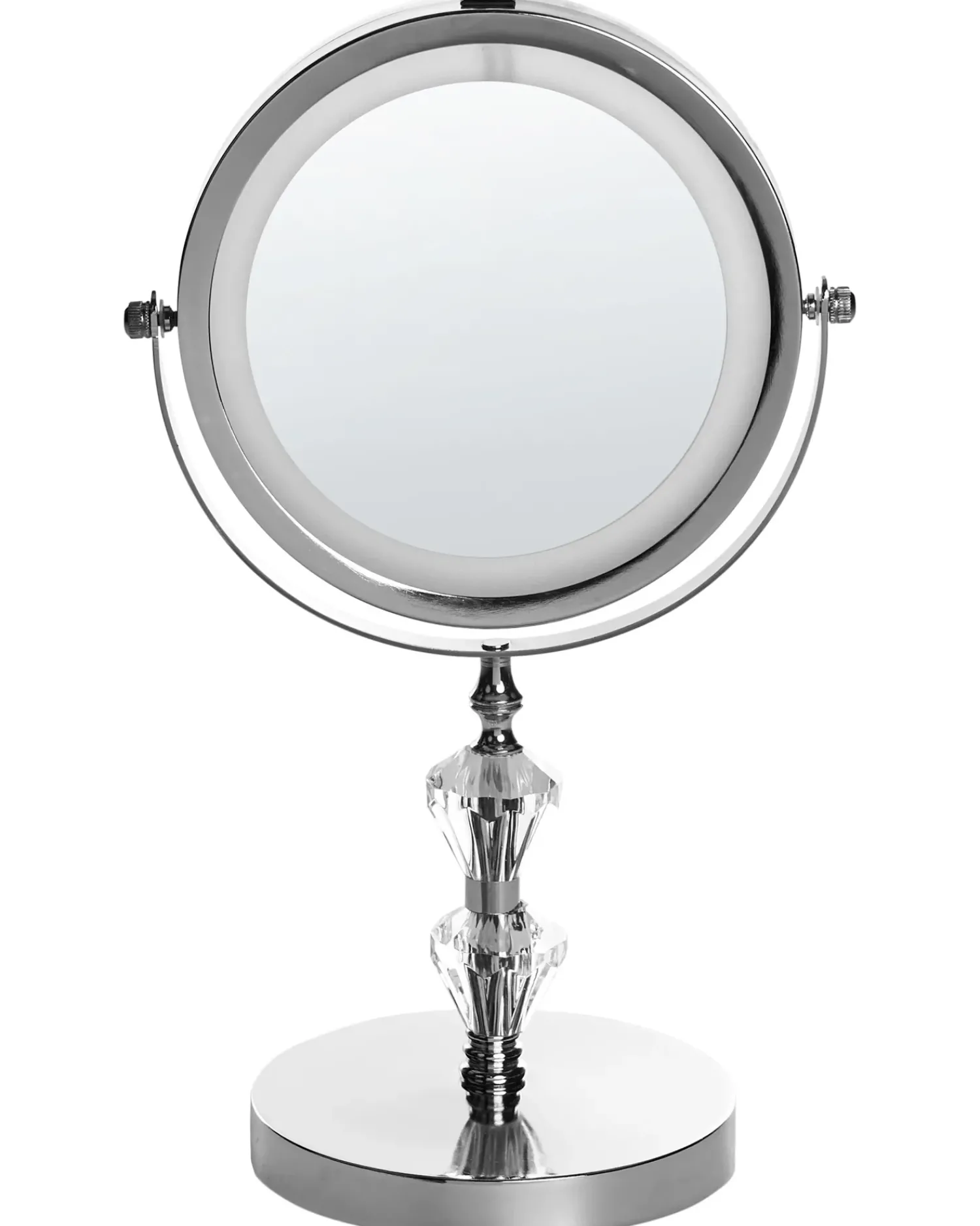 Clearance Beliani Specchio per make-up LED LAON Argento