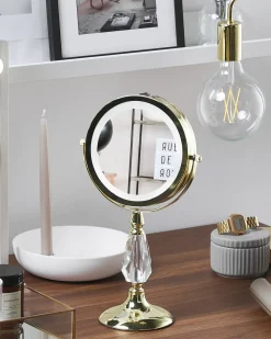 Best Beliani Specchio per make-up LED MAURY Oro