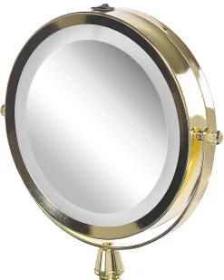 Best Beliani Specchio per make-up LED MAURY Oro