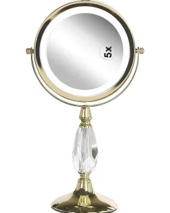 Best Beliani Specchio per make-up LED MAURY Oro