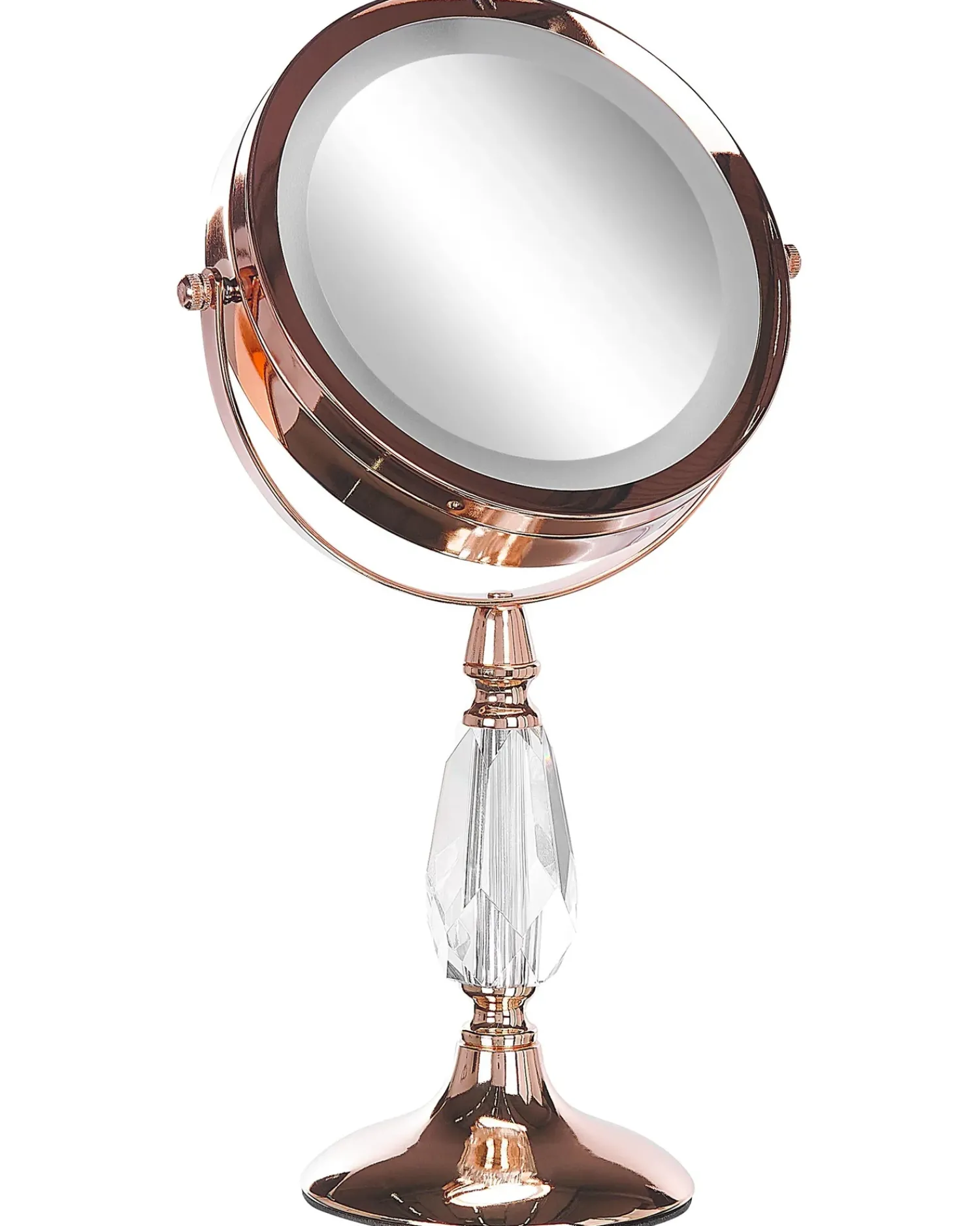 Discount Beliani Specchio per make-up LED MAURY Oro rosa