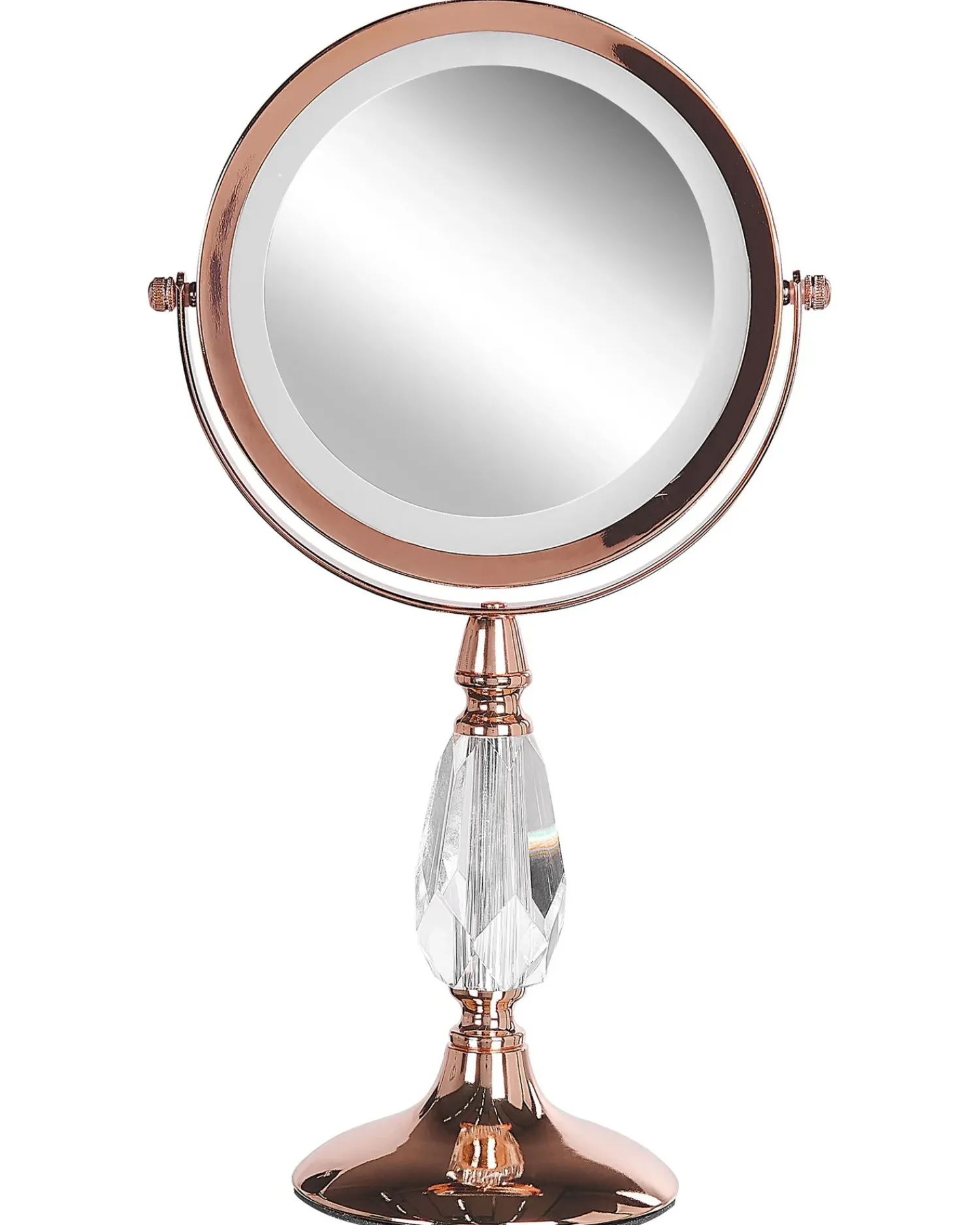 Discount Beliani Specchio per make-up LED MAURY Oro rosa