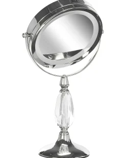 Beliani Specchio per make-up LED MAURY Argento