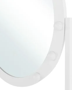 Clearance Beliani Specchio per tavolino toeletta LED ROSTRENEN Bianco