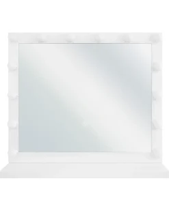 Sale Beliani Specchio per tavolino toeletta LED BEAUVOIR Bianco