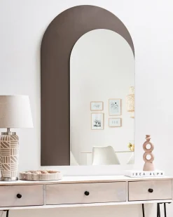 Sale Beliani Specchio PIGNY 58 cm 99 cm Marrone