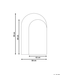 Sale Beliani Specchio PIGNY 58 cm 99 cm Marrone