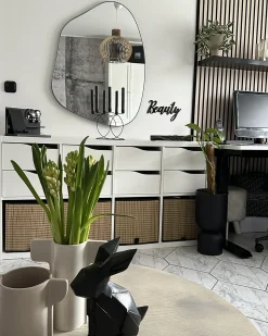 Discount Beliani Specchio PUTEAUX 70 cm 92 cm Metallo Nero