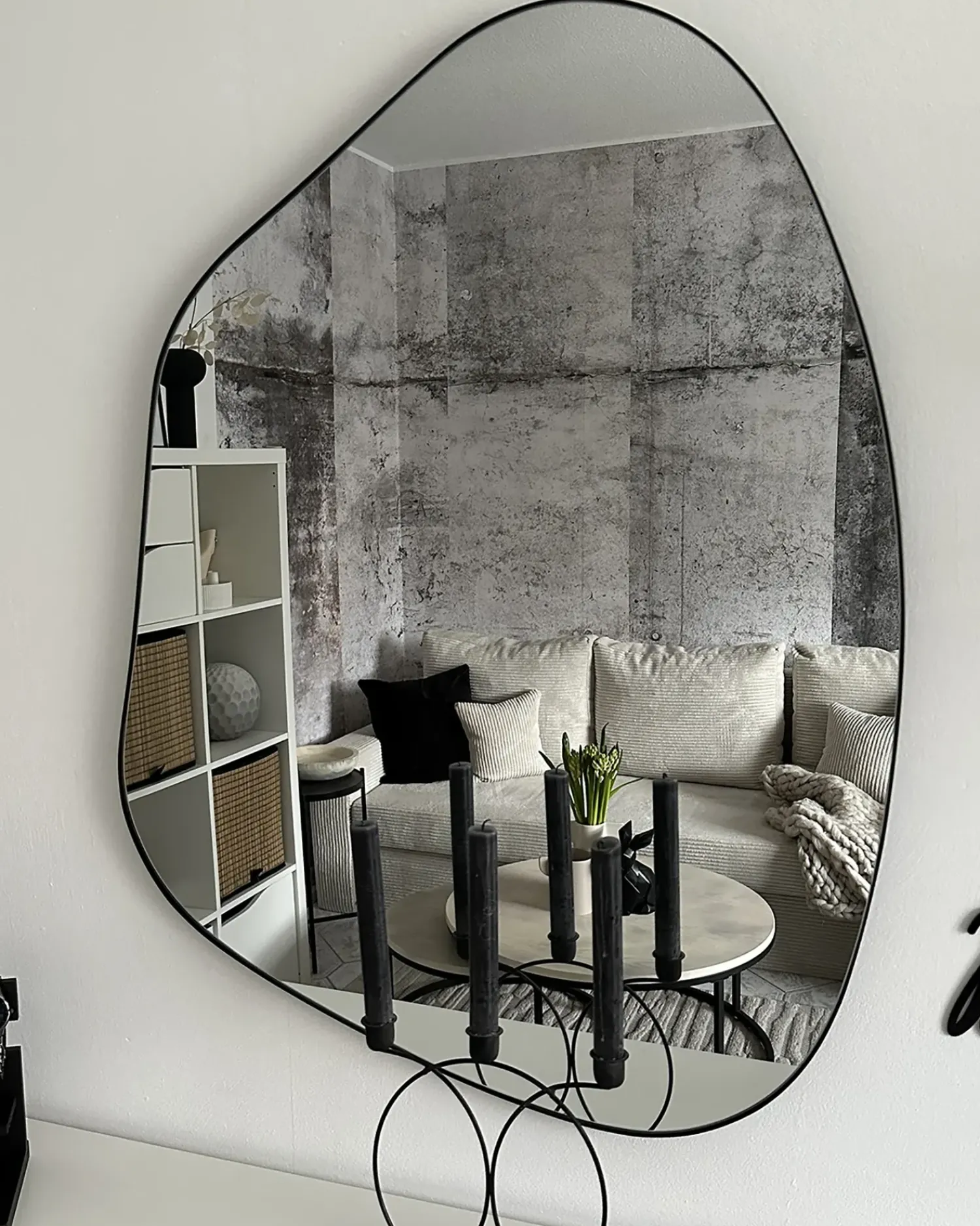Discount Beliani Specchio PUTEAUX 70 cm 92 cm Metallo Nero