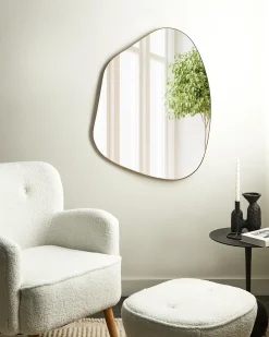 Best Beliani Specchio PUTEAUX 70 cm 92 cm Metallo Oro
