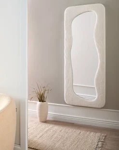 Clearance Beliani Specchio QUIMPER 70 cm 170 cm sporco Bianco