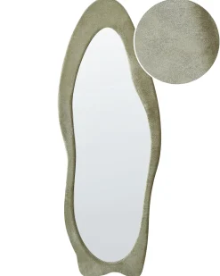 Online Beliani Specchio REIGNY 57 cm 160 cm Velluto oliva Verde