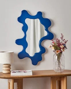 Discount Beliani Specchio ROSCOFF 59 cm 80 cm Blu