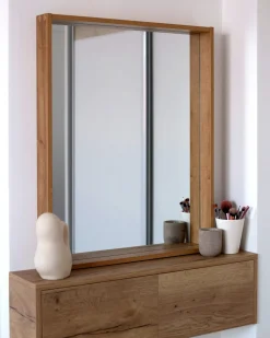 Discount Beliani Specchio ROSELL 65 cm chiaro Marrone