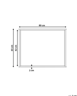 Discount Beliani Specchio ROSELL 65 cm chiaro Marrone
