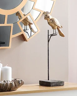 Beliani Specchio ROZEL 80 cm 80 cm Marrone dorato Oro