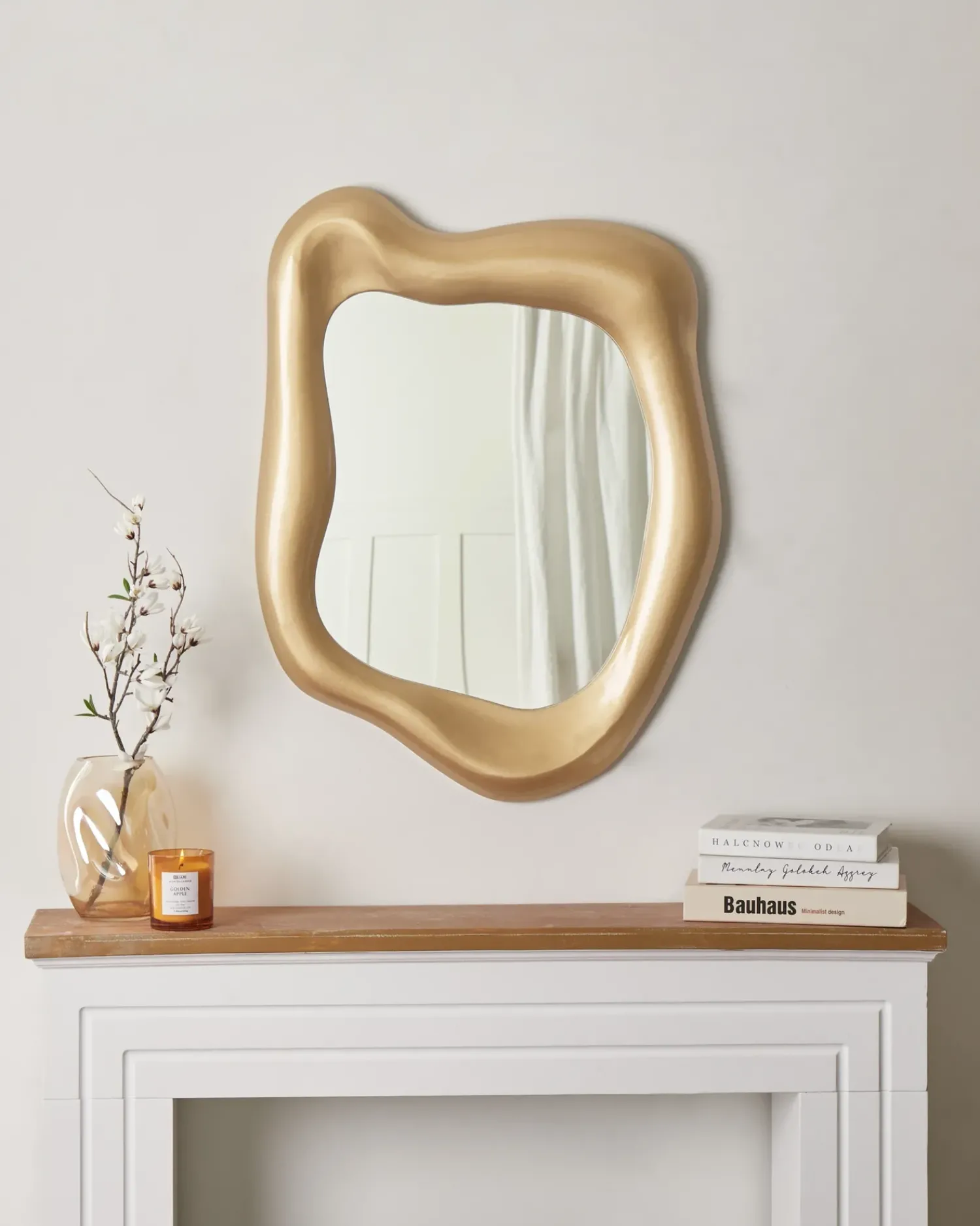 New Beliani Specchio SANTEC 59 cm 77 cm Oro