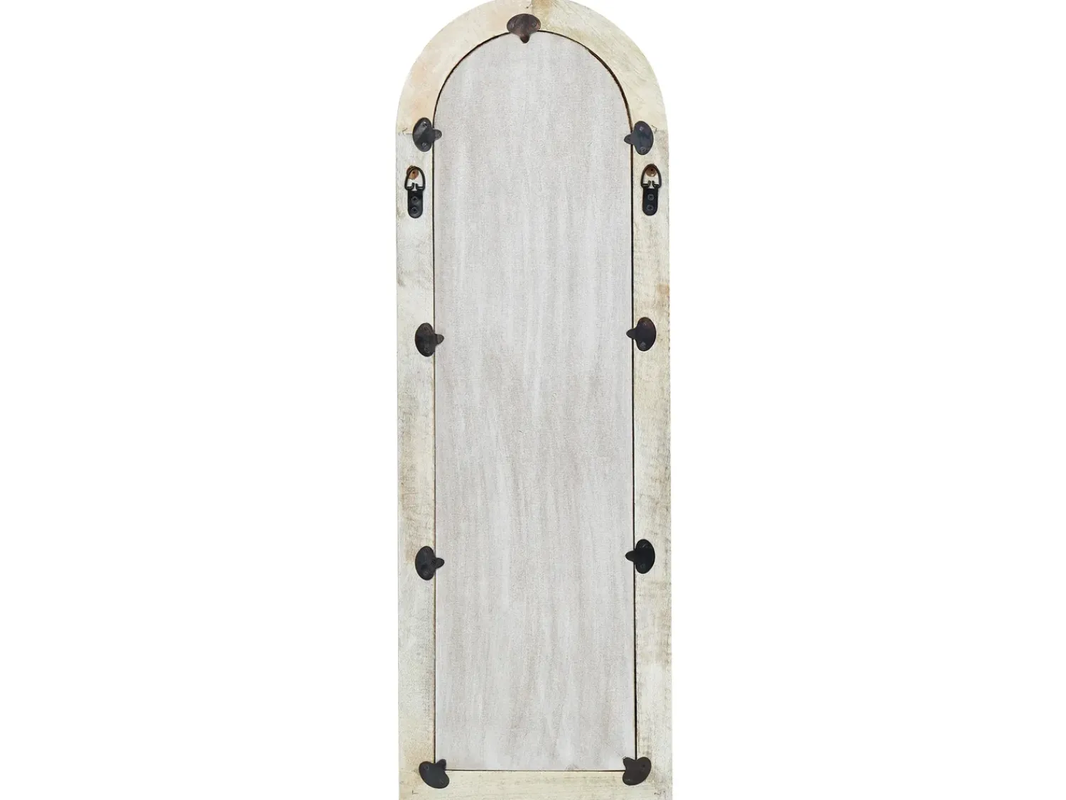 Best Beliani Specchio SARRY 31 cm 91 cm Legno di mango Bianco Bianco Marrone